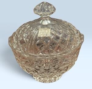 Fifth Avenue Crystal Brighton Covered Candy Dish 24% Lead Crystal 8”